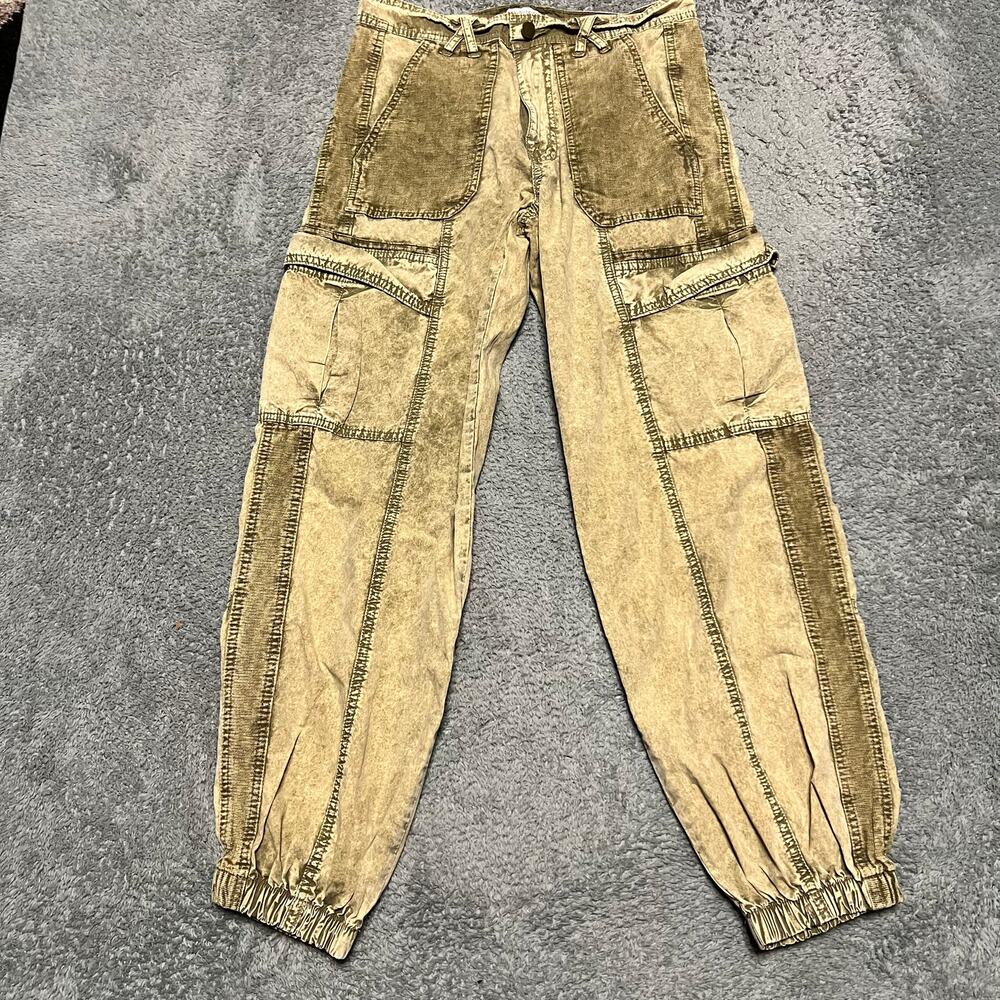 Urban Outfitters Pants Womens 2 Jogger Cargo Linen Blend Brown